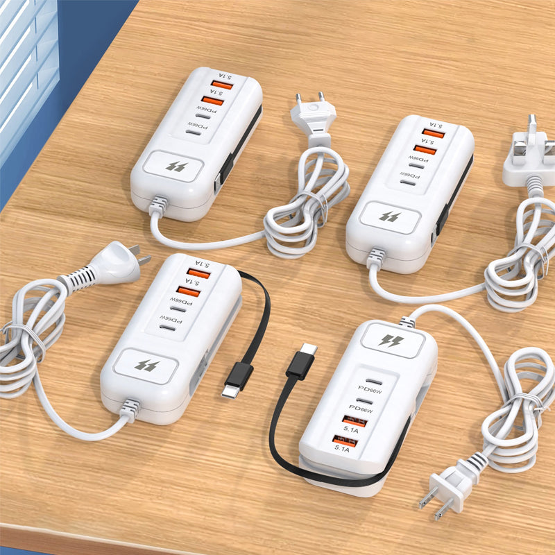 ๐ Christmas Sale 50% OFF|โก Fast Charging Power Strip |4-Port Smart Hub with 30-Min Boost & Surge Protection๐โ