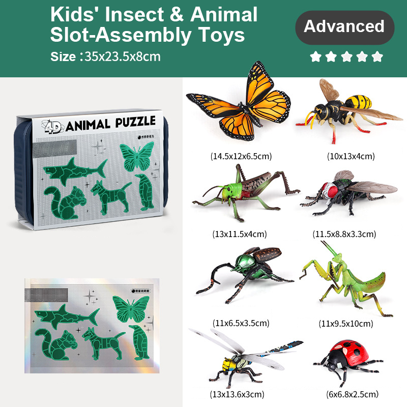 ๐Toys for children with animals and insects to be mounted