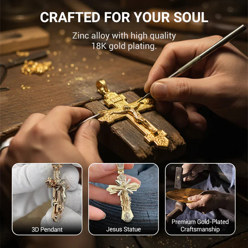 ✝️📿Holy Jesus Pendant - Symbol of Faith & Protection🕊️