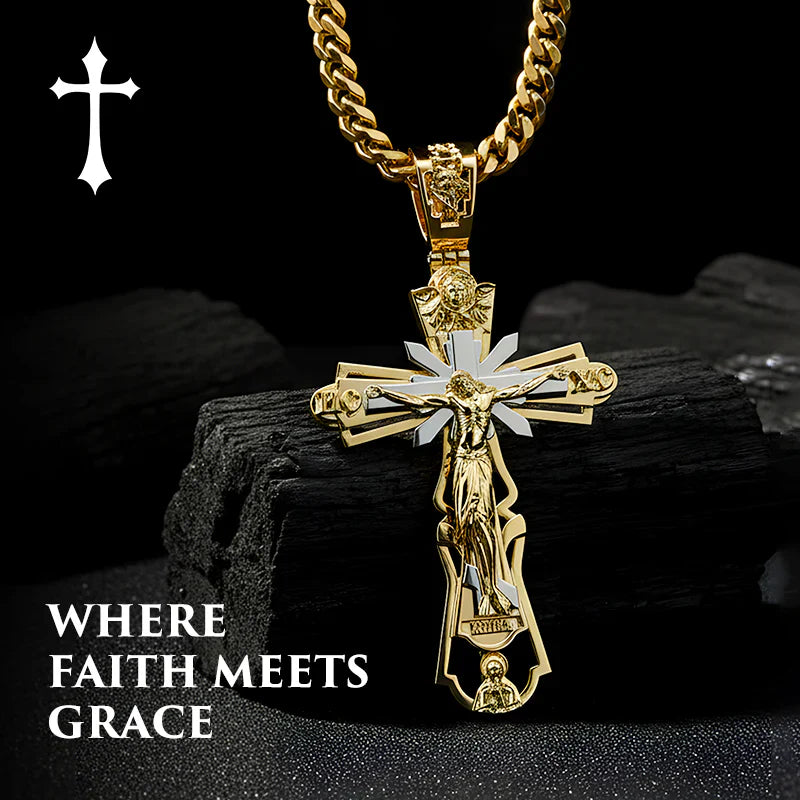 ✝️📿Holy Jesus Pendant - Symbol of Faith & Protection🕊️
