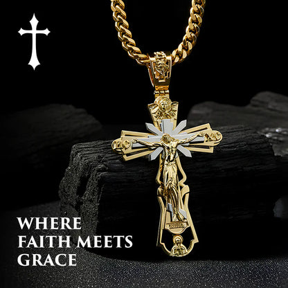 ✝️📿Holy Jesus Pendant - Symbol of Faith & Protection🕊️