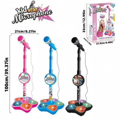 🎅Christmas Hot Sale 50% Off🎁 Microphone Toy, Karaoke Machine Toy with Light🎤