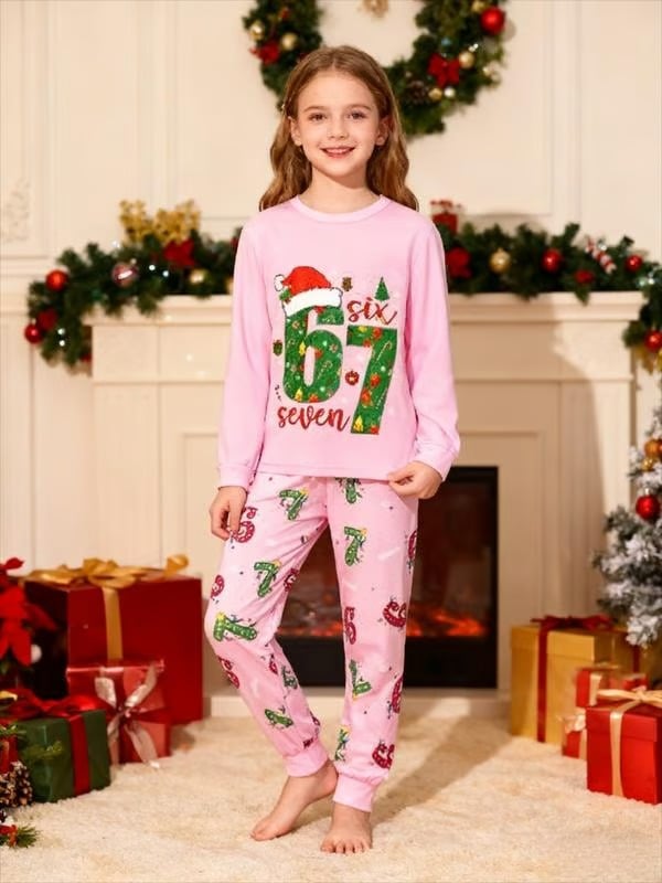 🎄2025 Christmas Sale🎅The Viral 67 Christmas Kids Pajama Set