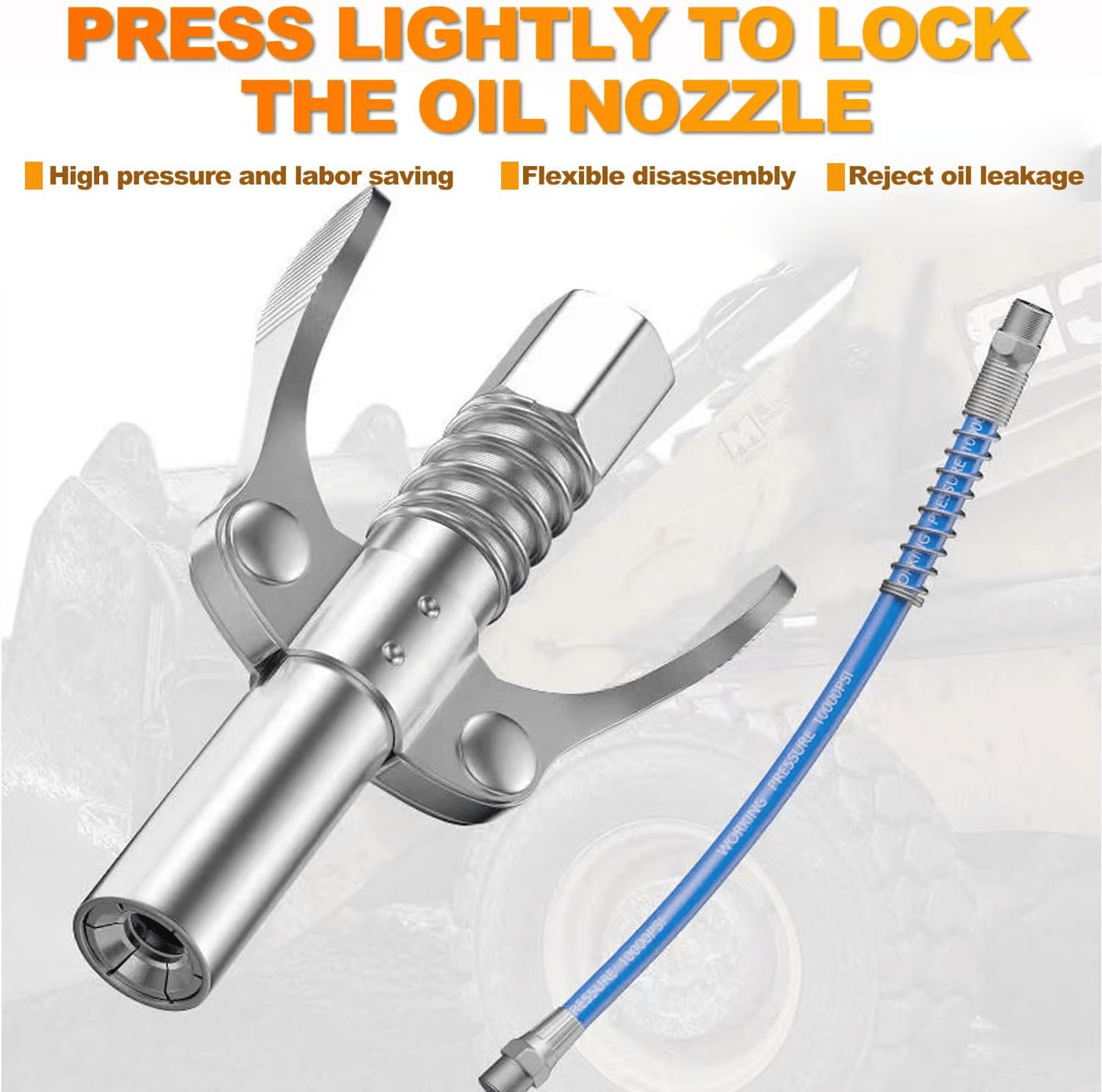 Double Handle High Pressure Quick Release Grease Coupler