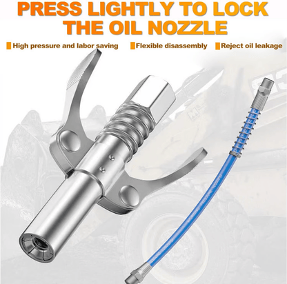 Double Handle High Pressure Quick Release Grease Coupler