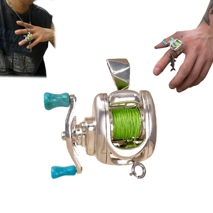 🎁Hot Sales Promotion 50% OFF🎣 Mini Fishing Reel Jewelry Set – Spins Like the Real Thing! ✨