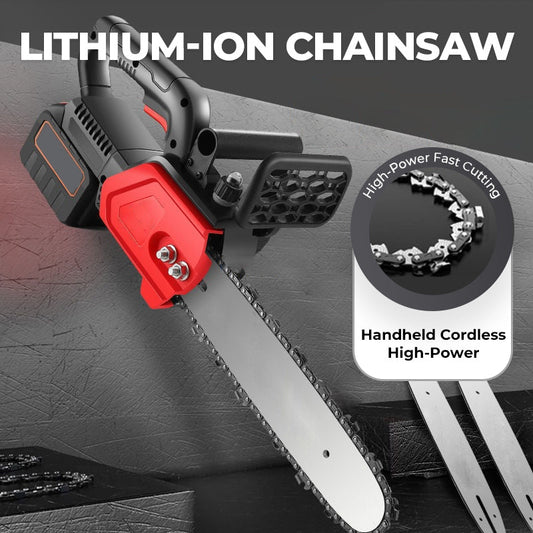 🔥Cordless high-power lithium battery chainsaw - 🎁Limited-time gift tool kit!