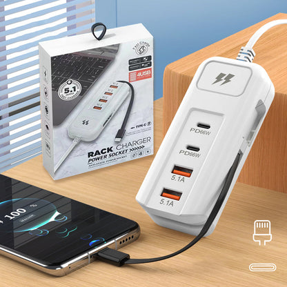 🔌 Christmas Sale 50% OFF|⚡ Fast Charging Power Strip |4-Port Smart Hub with 30-Min Boost & Surge Protection🔋✅