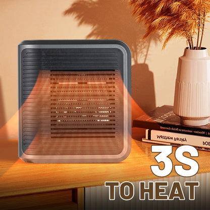 🔥 2025 HOT SALE 60% OFF! ✨ 800W Wall Outlet Space Heater - Adjustable Thermostat with 4 Timer Settings & Overheat Protection for Office/Bedroom 🕒🌡️