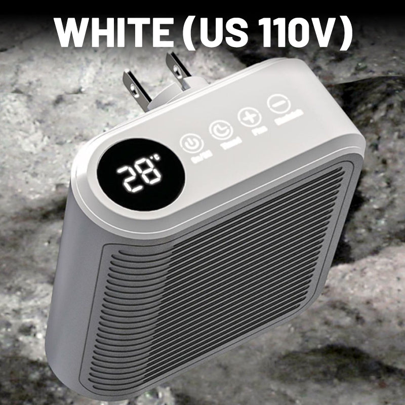 🔥 2025 HOT SALE 60% OFF! ✨ 800W Wall Outlet Space Heater - Adjustable Thermostat with 4 Timer Settings & Overheat Protection for Office/Bedroom 🕒🌡️