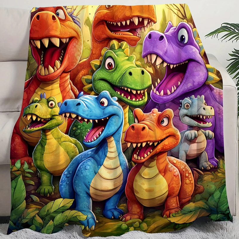 ✨ 49% off on the last day of sale ✨ low smile dinosaur high-definition digital printing flannel