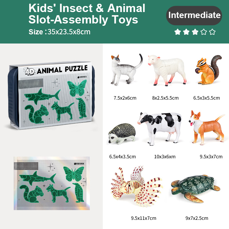 🐞Toys for children with animals and insects to be mounted