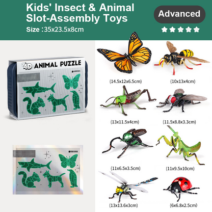🐞Toys for children with animals and insects to be mounted