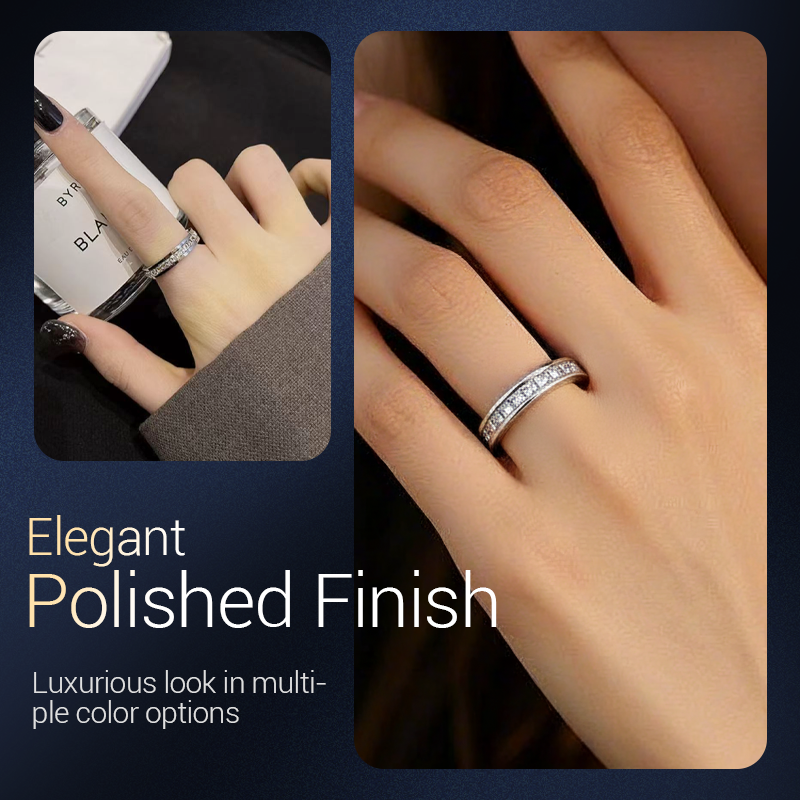 💍 50% DISCOUNT!  ✨ ROTATING TITANIUM RING - Zirconium crystal and anti-stress design, adjustable and lightweight, elegant gift for him/her 🌟🛒