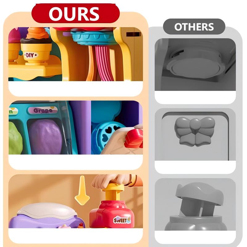 🎄Christmas sale, 50% off🍦✨【DIY ice cream play set for kids】✨ - Creative play set for kids' role - playing and sensory skills, ideal gift!🎁