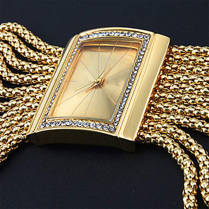 ⏳Time-Limited Special⏰Ladies Rhinestone Quartz Square Watch⌚