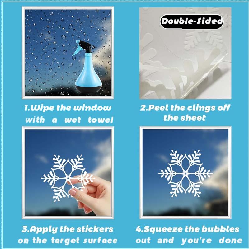 ⚡BLACK FLASH SALE❄️☃️Christmas-Themed Glittering Window Stickers 9 PCS Set🎁