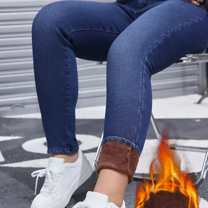 🔥Hot Sale Offers-Women's High-Stretch Plush-Lined Skinny Jeans