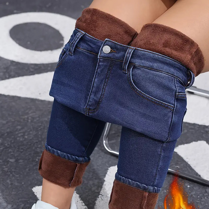 🔥Hot Sale Offers-Women's High-Stretch Plush-Lined Skinny Jeans